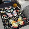 Mysterious Butterfly Plant  Area Rug for Home Living Room Bedroom Kitchen  Rug Non-slip Flannel Rug Machine Washable Floor Mat