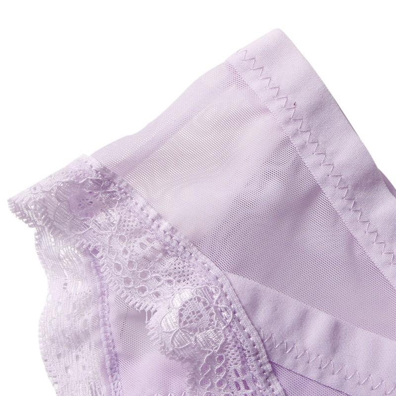 Women Cotton Mesh Underwear Low Waist Briefs Seamless Panties