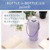 Atlas Plastic Bottle Keeps Water Bottles Cold or Vacuum with 2-Piece Holder, Hot, 500ml/650ml Capacity, Insulated, Strap, Bottle-in-Bottle, Purple,