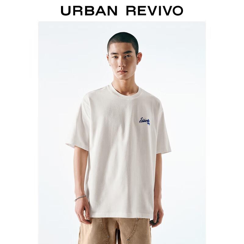 UR2025 Men s Trendy Color-block Letter Print Short Sleeve T-shirt XS