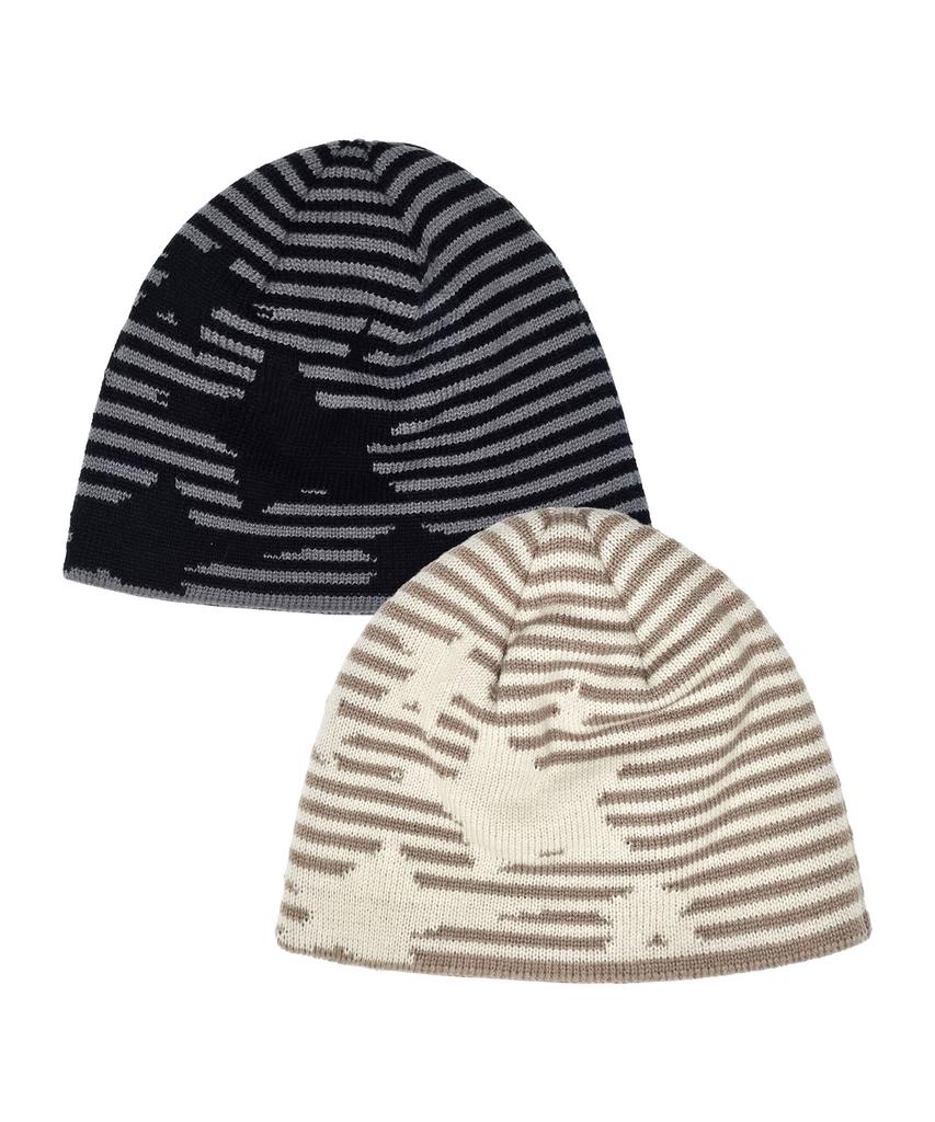 VIDEO JOCKEY Striped Star Beanie [Brown]
