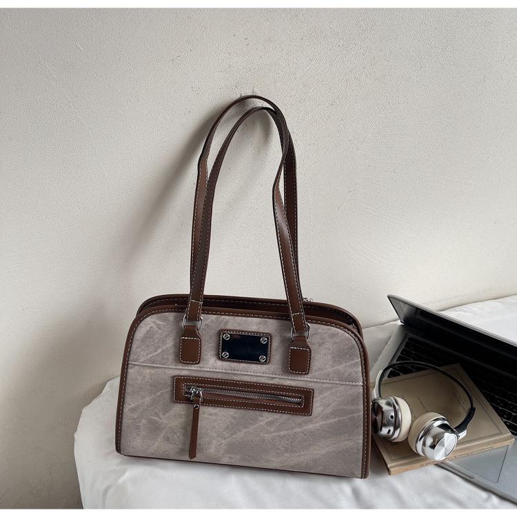 

осень 2025 новая простая и модная сумка под мышкой женская большая вместительная на плечо сумка-мессенджер простой многоцелевой рюкзак коричневый