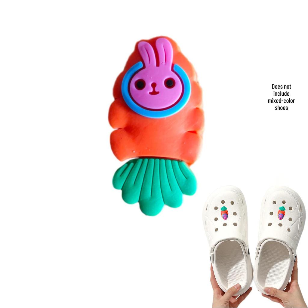 Rabbit Shoe Accessories: Cartoon PVC Charms for DIY Hole Shoes