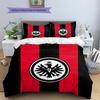 Black‑Red Eintracht Frankfurt Pattern Bedding Quilt Set  Home Decoration  Gift (1 * duvet cover + 2 * pillowcase  without core).xwn