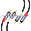Gold-Plated 2RCA To 2RCA Audio Cable with Metal Shell for Amplifiers and Mixers - 1m/2m