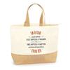 Jute Tote Bag - PLANETEE - A Brian Also Great - Personalized - Cotton & Jute - Made In France