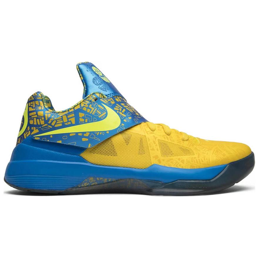 Nike Zoom KD 4 Scoren Titel 2025 Unisex Sneakers Geel Foto-Blauw Citroen-Twist FZ5916-400