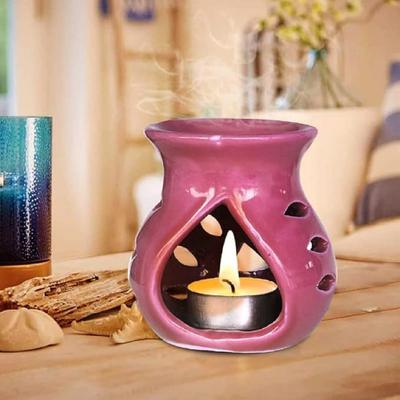Ceramic Clay Candle Operated Aroma Burner|Oil Diffuser Coming with 1 Tea Candle