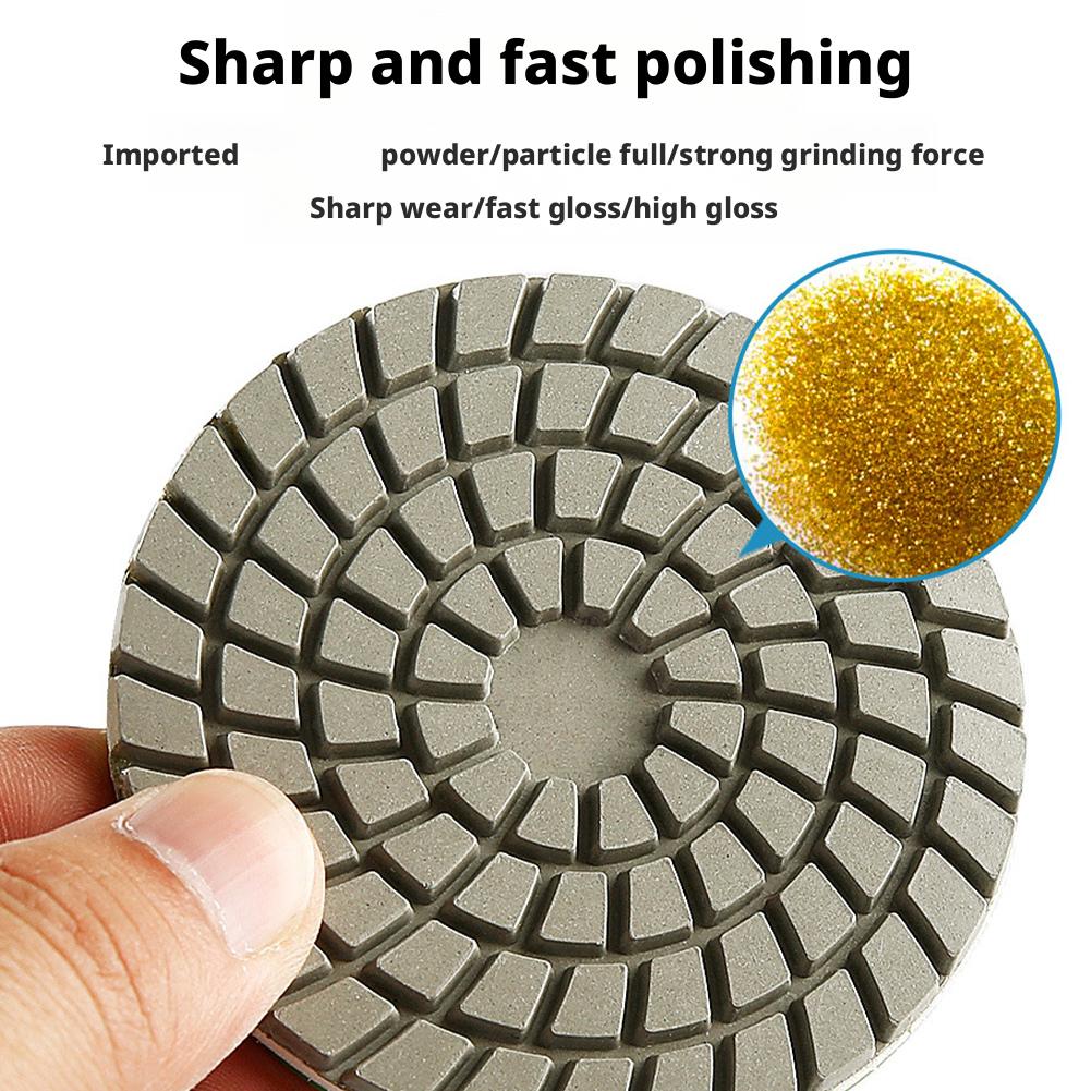 1Pcs  Dry Polishing Disc for Angle Grinder Ceramic Tile Trimming Edge Chamfering & Marble Quartz Polishing Tool