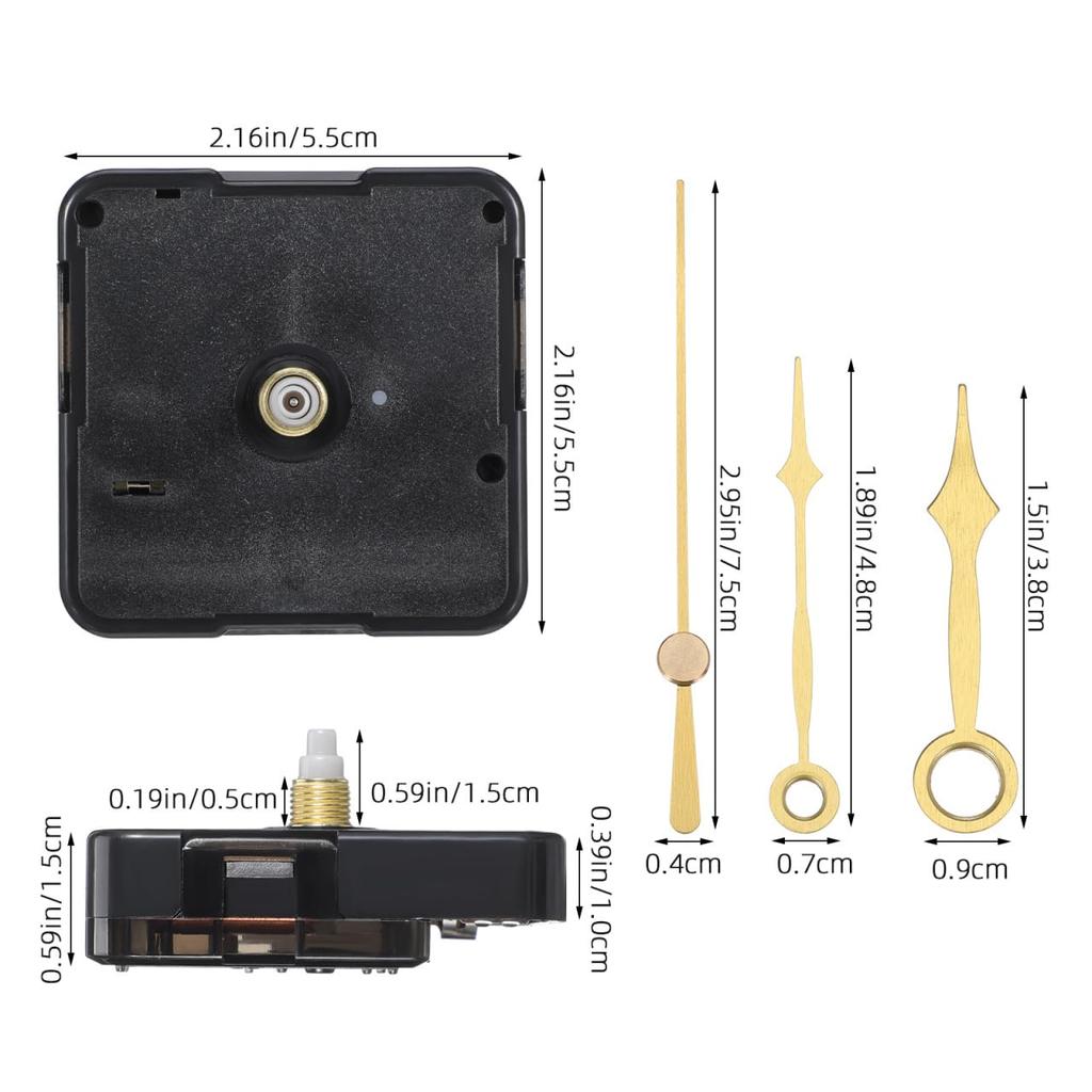 Gadpiparty Clock Movement Quartz Movement Suitable for 10-12CM Table Clock Movement DIY Handmade Wall Clock ReplacementCraft Repair Parts (15-0449