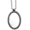 45cm Or 70cm Long Chain Necklace Oval Glass Cabochon Base Setting Tray Minimalist Jewelry Components QN054
