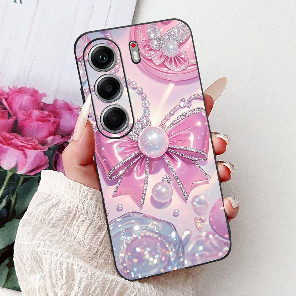 

For Tecno Camon 40 Pro 5G CM7 Camon40 40Pro Phone Case Luxury Butterfly Flower Girly 2D Printed Casing Soft Matte TPU Back Cover Tecno Camon40 Pro 5G