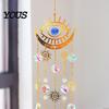 Wall Hanging Wind Chime Boho Style Crystal Suncatcher, Sun Catcher for Windows, Healing Decor Charming Gift Home, Crystals Prism Rainbow Maker Indoor