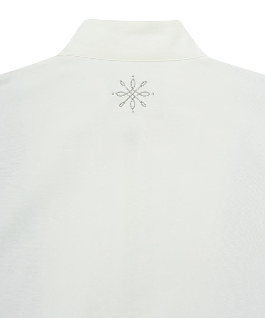 Openyard(Oy) Tribal Logo Double Zipper Track Jacket - Cream