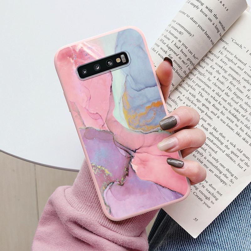 Color Luxury Marble Case For Samsung Galaxy S10 S 10 Plus S10E Fundas Soft TPU Protection Back Cover For Samsung S10 Shockproof