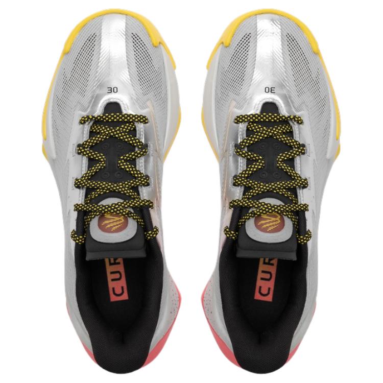 Under Armour Curry Série 7 Všestranné Pohodlné Basketbalové Boty Unisex Tenisky Stříbrné 3027983-099