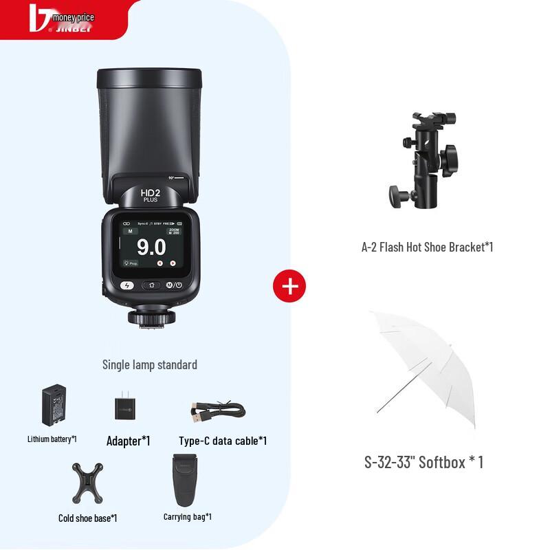 JINBEI HD-2PLUS Upgraded On-Camera TTL Flash with Round Head