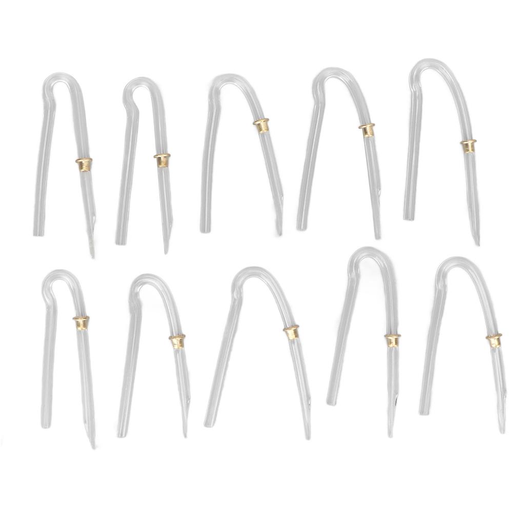 10pcs Preformed Earmold Hearing Aid Tubes Professional BTE Hearing Aid Tubing with Metal Tube Lock