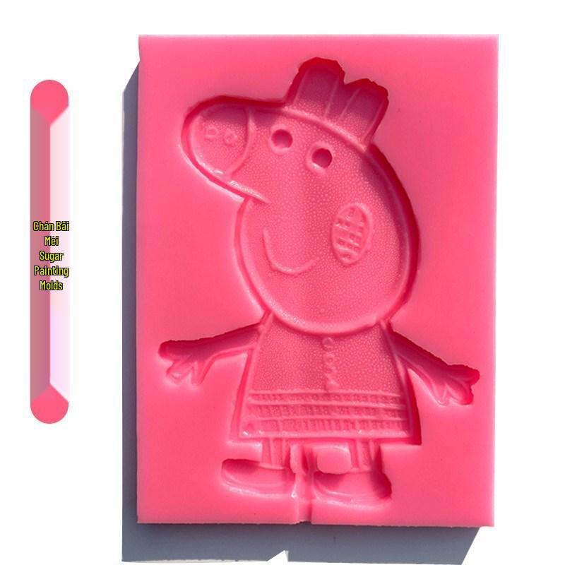 Zodiac Animal Silicone Mold Set: Cartoon Sugar Painting Lollipop Cow Template.