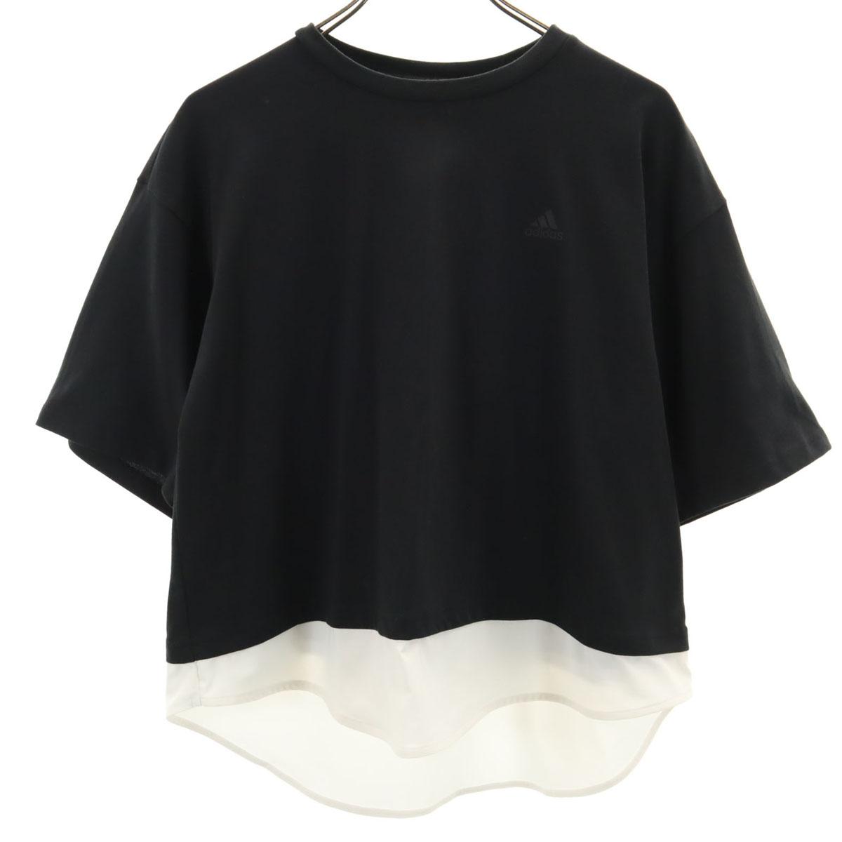 

adidas Рукав три четверти Многослойный крой XL черный Женский Б/У