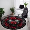 1pc Gothic Roses Heart Decor Chair Carpet for Office Non-Slip, Rug for Office, Room, Good Gift for Family or Friends, Yy251226183