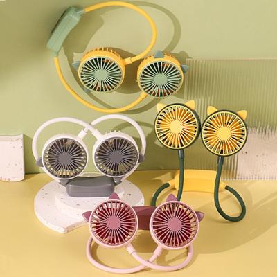 Lazy Hanging Neck Fan USB Portable 2-Speeds Fan with Rechargeable And Adjustable Hose