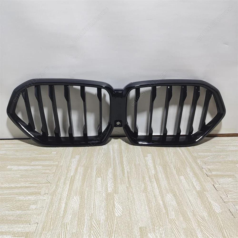 

Одинарная решетка гриль для BMW X6 G06 M50i M50d X6M F96 2019-2023 передний бампер передняя решетка радиатора глянцевый черный обвесы тюнинг