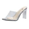 Crystal Clear Heel Shoes Women High Heels Sandals  Summer Female Transparent Sexy Party Slippers Zapatillas Mujer