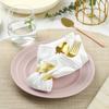 Metal Napkin Ring Buckles Gold Leaf Dinning Table Decoration  for Wedding Birthday Party