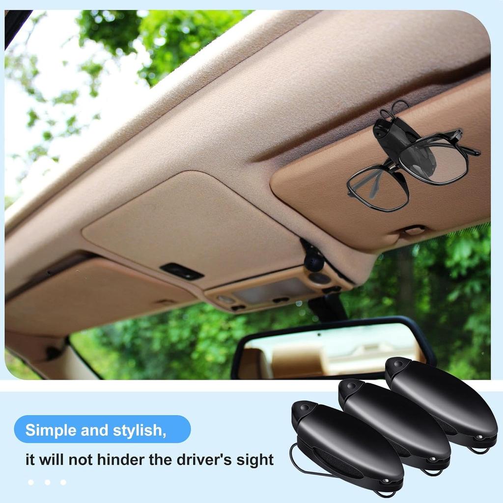 Frienda 10 Pieces Auto Car Vehicle Sun Visor Clip Holder For Sunglasses Glasses Holder Hanger Eyeglasses Mount Ticket Card Clip Car