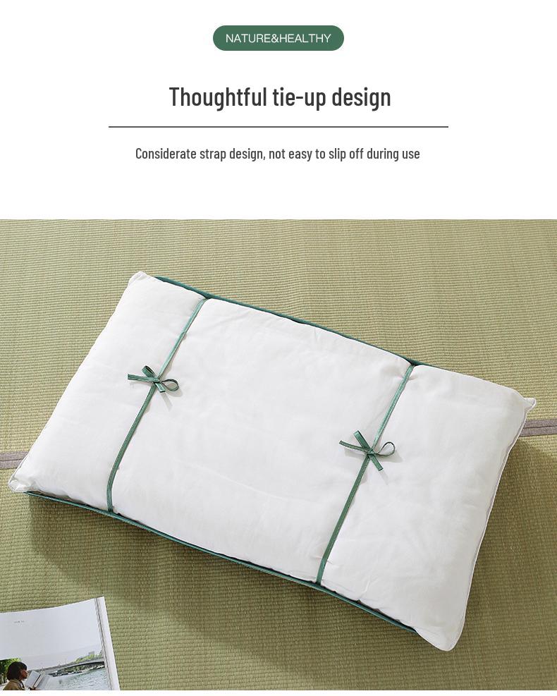 Breathable Summer Orchid Grass Pillow with Pillowcase - Natural Rush Mat for Adults