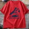 Muster Sportshirt, Lustiges T-Shirt, Gottesanbeter-Print Rundhals Kurzarmshirt, Lässiges Damen Oberteil