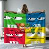 1PC M&M's Custom Name Patterned Flannel Blanket Suitable For All Seasons for Home Decor Warmth and Comfort Gifts Holiday Present