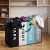 Large Capacity Divided Laundry Basket Oxford Cloth Miscellaneous Storage Bag  for Home