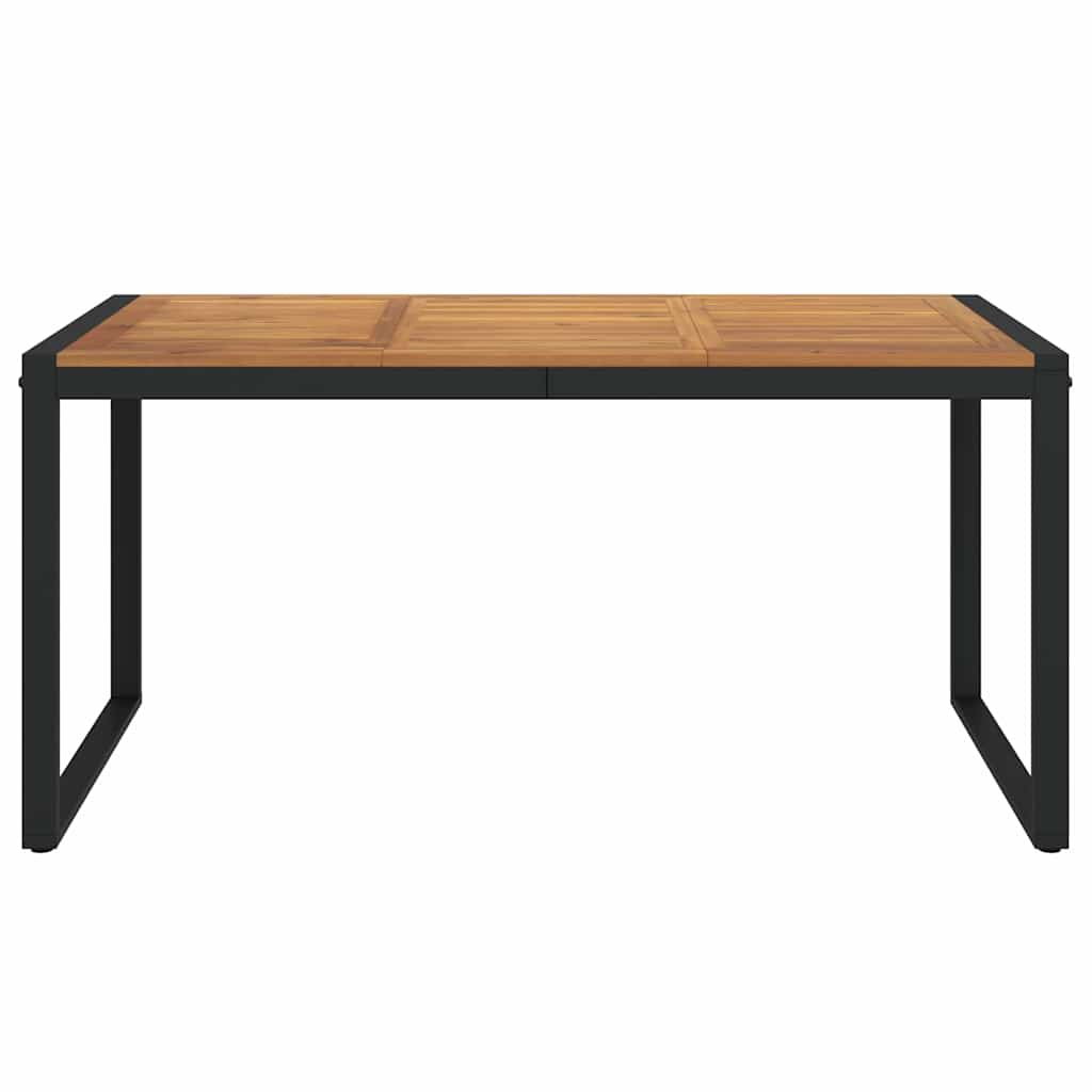 Garden Table with U-Shaped Legs, 160x80x75 Cm, Acacia