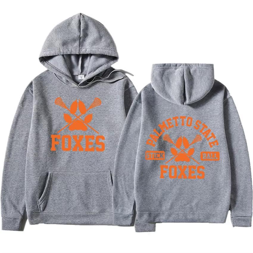 FOXES PALMETTO STATE Print Hoodie Herren Damen Modisch Street Casual Trainingsanzug Trend Design Lockerer Hoodie Y2k Druck Kleidung