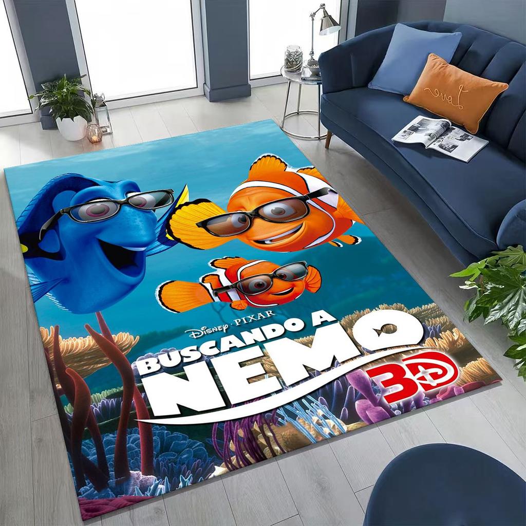3D kreslený koberec Podmořský svět Hledá se Nemo pro ložnici, obývací pokoj, pohovku, dekorace na vchodové dveře domu, velká protiskluzová podlahová rohožka pro děti, dárek