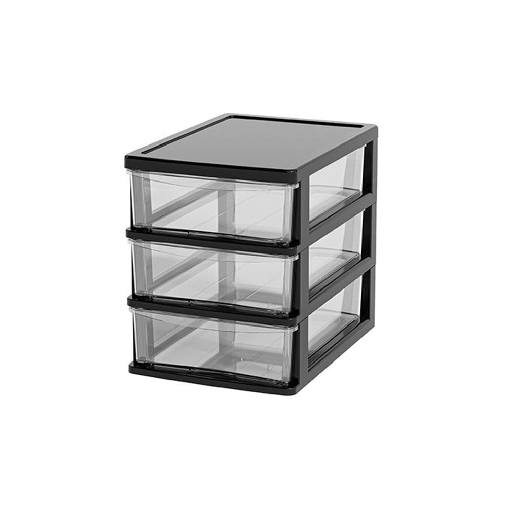 

Clear Desktop Storage Box With Drawer Heightened Table Organizer Plastic Office Cosmetics Box Stationery Debris Storage Rack чёрный