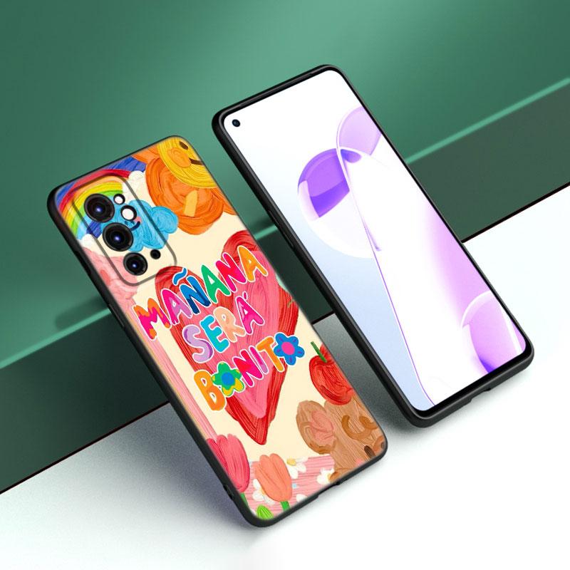 Karolg Manana Sera Bonito Black Phone Case For OnePlus 9R 10R 11R 12R ACE 2 Pro 2V 3V Nord CE 2 3 Lite 4 N10 N20 N30 SE 5G
