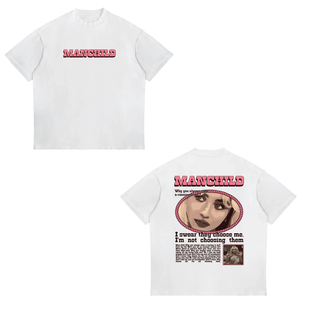 Sabrina Carpenter Concert Printed TShirt Fashion Y2k Shortsleeved Street Casual Loose Tops Vintage Hip Pop Clothing Unisex