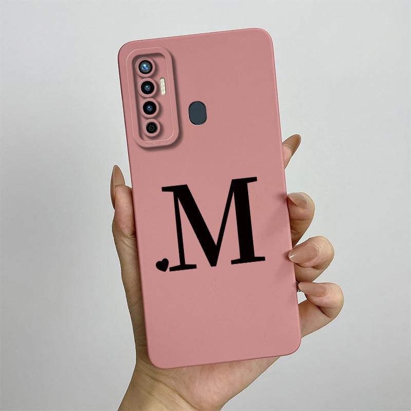 Funda for Tecno Camon 17 Case 4GB/6GB 128GB 6.6” Cute Letters Soft TPU Shockproof Liquid Silicone Phone Cover For Tecno Camon 17
