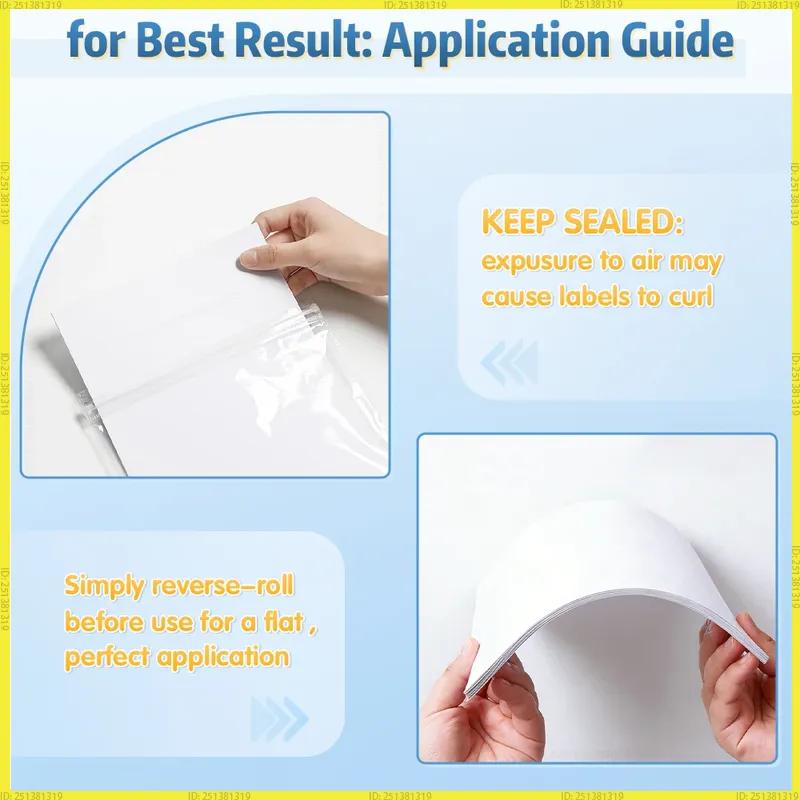 Printable Holographic Color Vinyl Sticker Paper A4 Size 210*297Mm Self Adhesive Waterproof Sticky Sheet For Inkjet Laser Printer