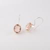 Peach Tourmaline Gemstone 925 Sterling Silver Handcrafted Women Earrings 1.05" EE-173-45