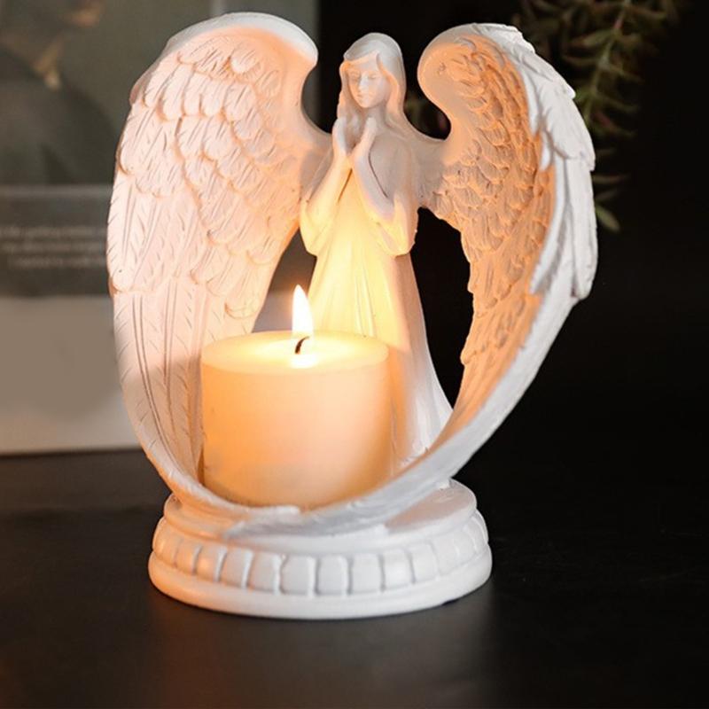 Resins Praying Angeled Scented Candlestick Ornament Prayer Angeled Aromatherapys Candlestick Wedding