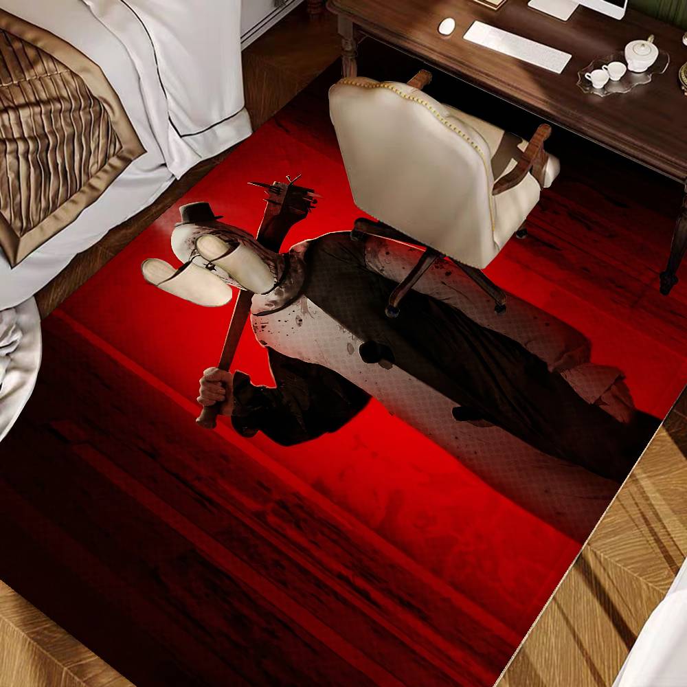 T-Terrifier 3 Horror Clown Movie Floor Mat Cheaper Anti-slip Modern Living Room Balcony Printed Bedside Mats