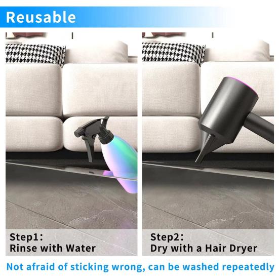 5Pcs Acrylic Sofa Bumpers with Strong Adhesive Tape Transparent Under-Bed Bumpers Prevent Things from Getting Under The Furniture for Hard Surface