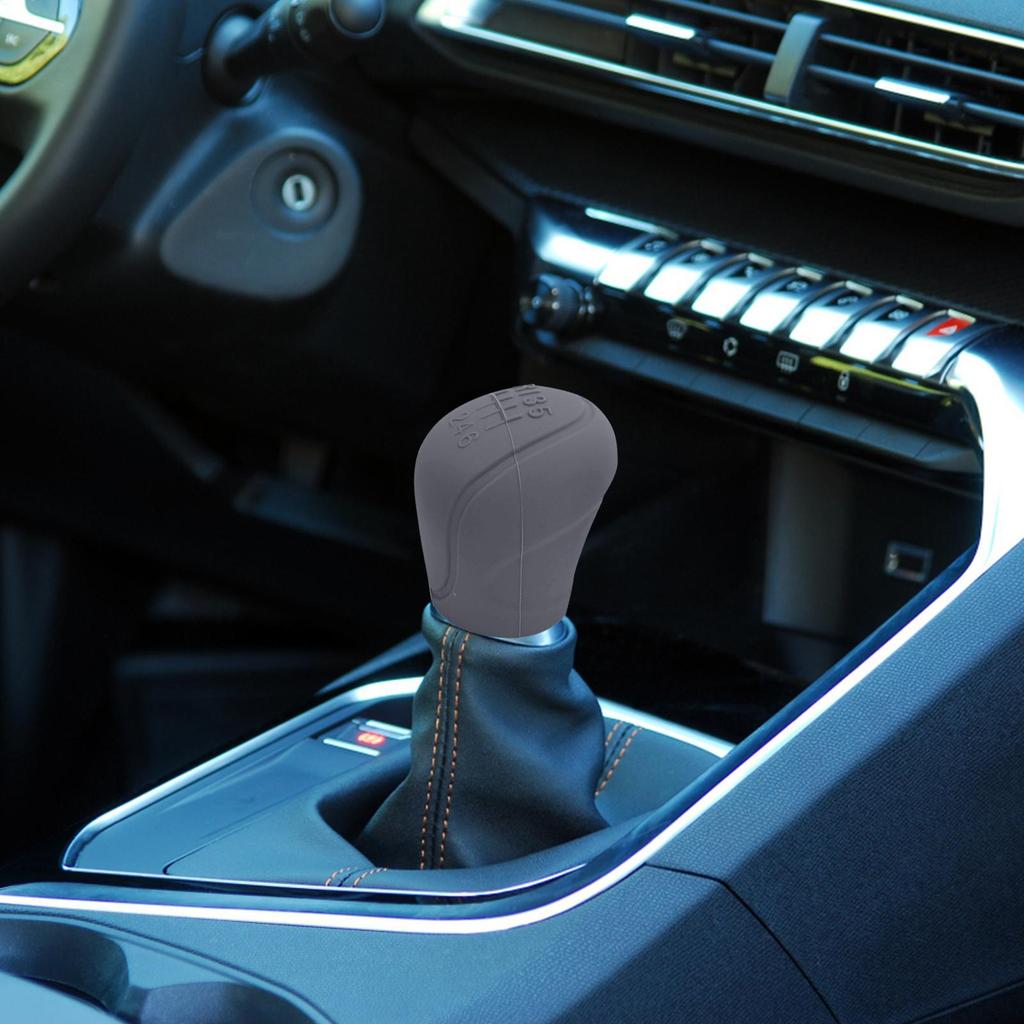 6 Speed Silicone Shift Knob Cover Car Case Gear Head Shift Collars Shift Knob Grips Cover Car Interior Accessories