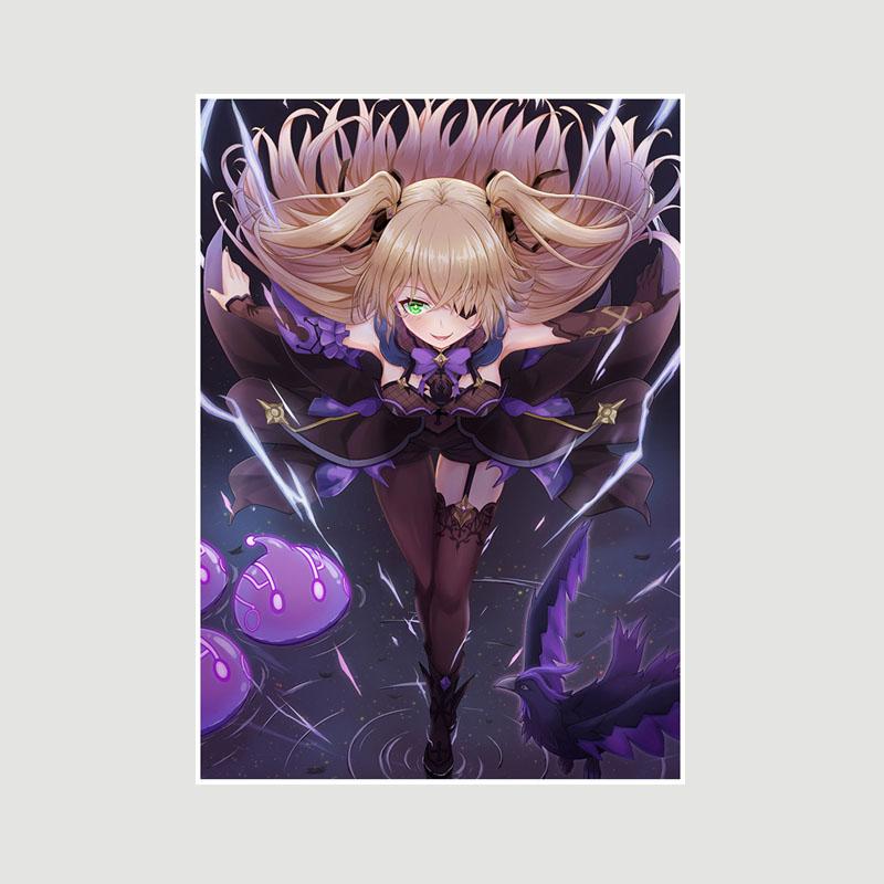 Genshin Impact Series Posters White Paper Anime Girl Poster Mural Home Decor Study Bedroom Bar Cafe Decoration Painting Wall Art Prints