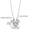 Elegant Mickey Mouse Minnie Pendant Necklace with Rhinestones Women's Fashion Jewelry Gift Accessory