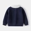 Spring New Baby Coats Children's Shirt Collar Sweatshirt, Boys' V-neck Tops Children's Clothes Fake Two Pieces Coat